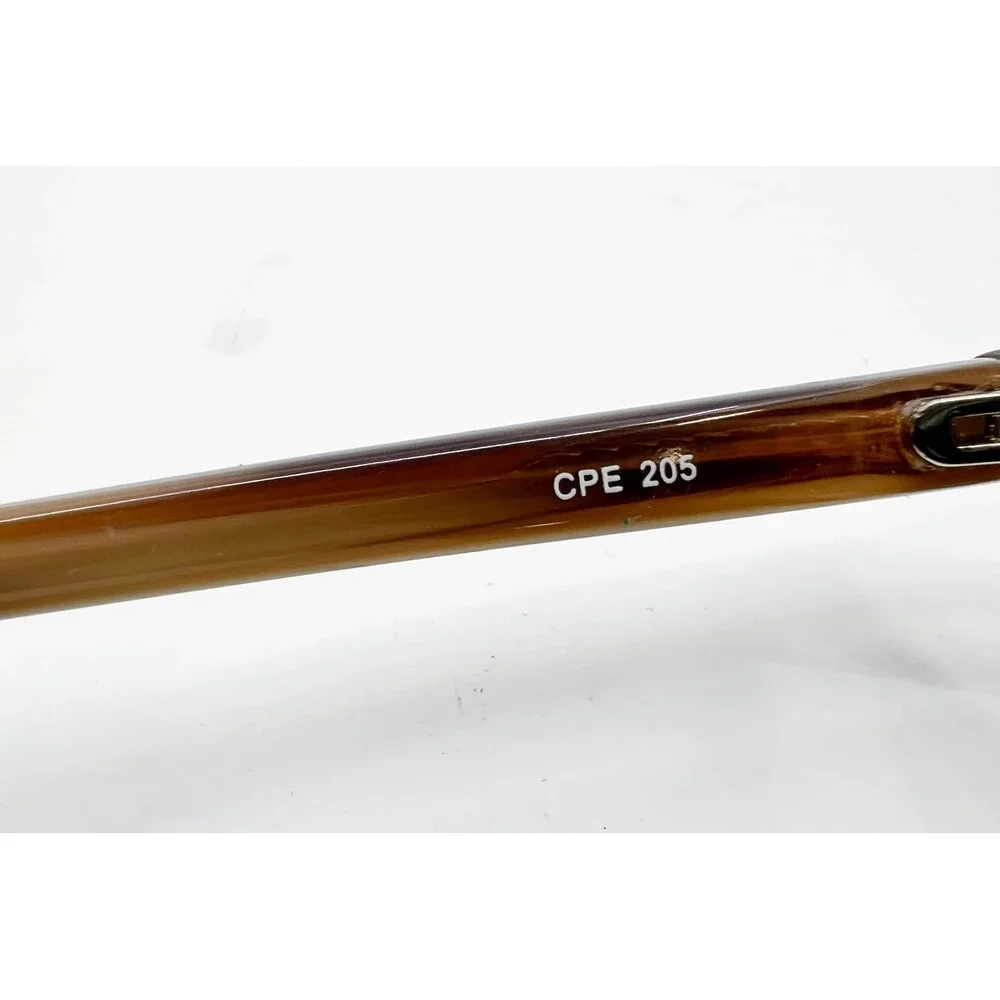 CPE 205 Eyeglass Frames Mens Brown Stripe Rectangular 55-16-140
